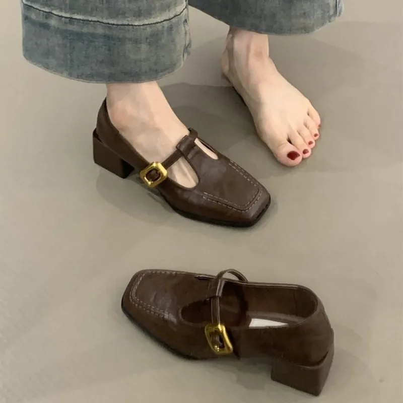 Women'S Shoes - Women Square Toe T-Strap Mary Jane