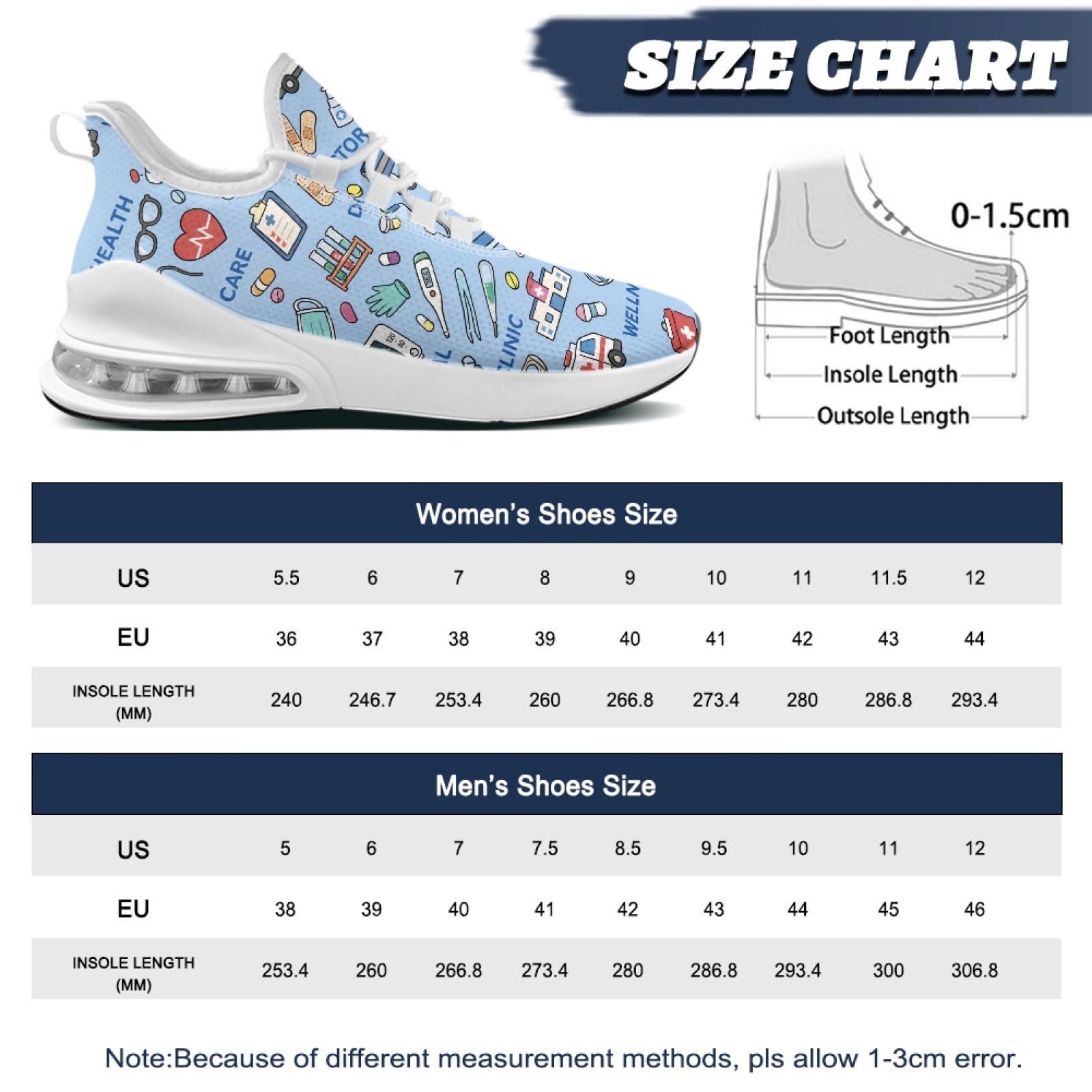 PENSTROLL Medical Care Pattern - Breathable Mesh Athletic Shoes 评论和价格