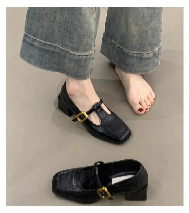 Women Square Toe T-Strap Mary  - Women'S Shoes 评论和价格