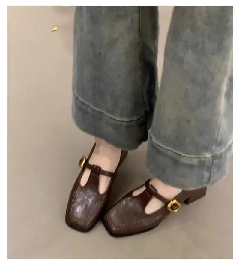 Women Square Toe T-Strap Mary  - Women'S Shoes 评论和价格