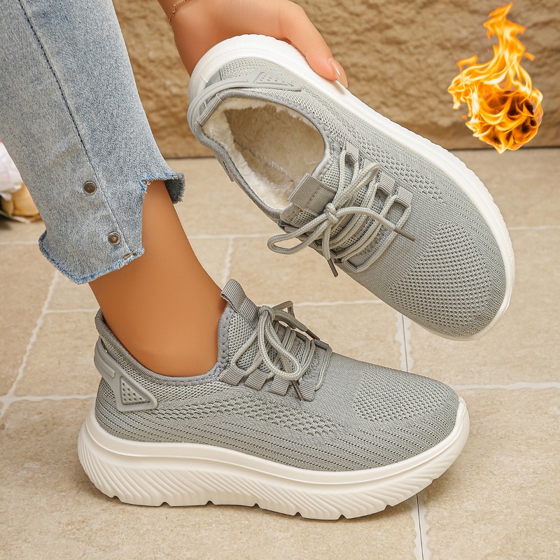 2027 Women's Outdoor Walking S - Knit Fabric Lace Up Sneakers 评论和价格