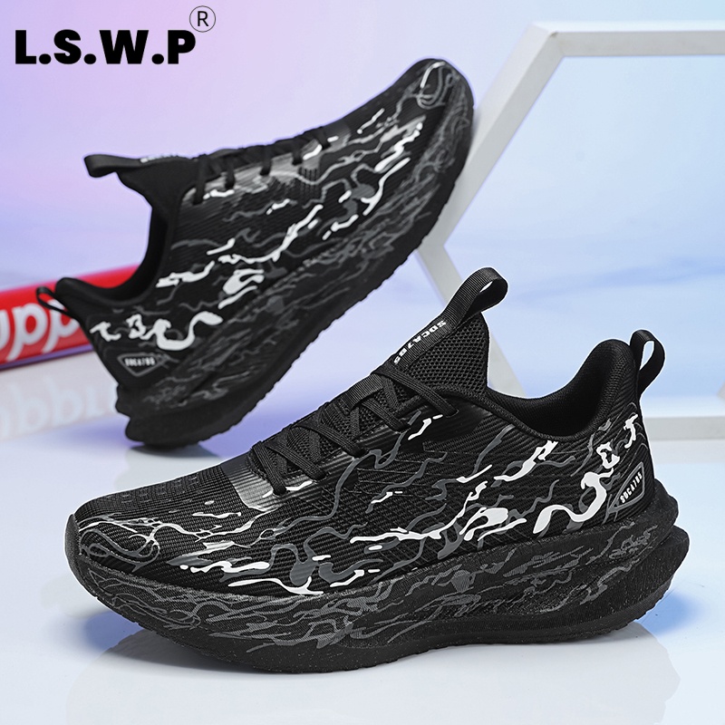 Women's sneakers, cushioned an - Knit Fabric Lace Up Sneakers 评论和价格