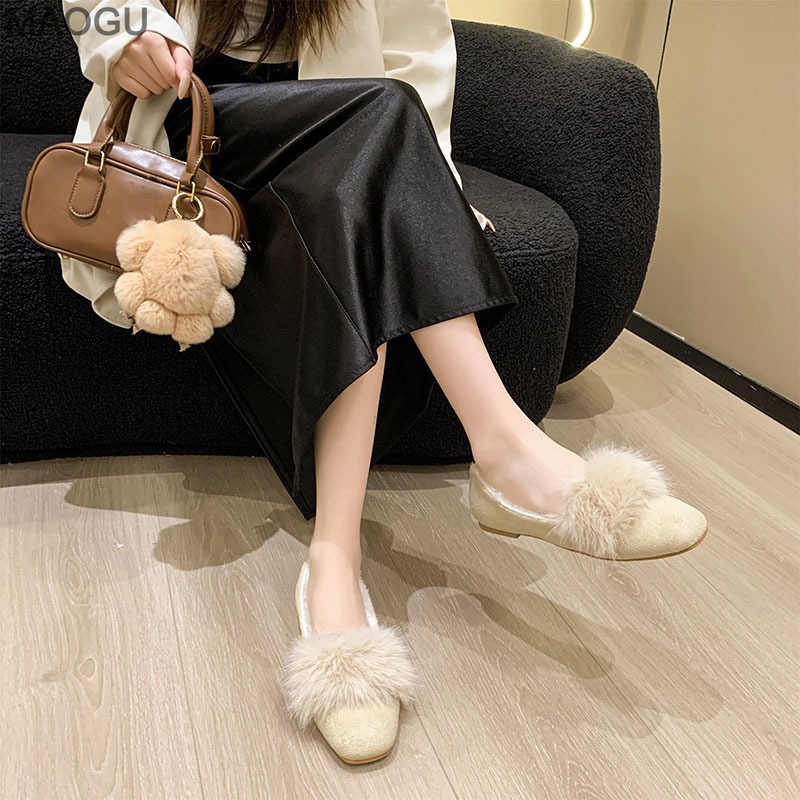 Women's Plush Flat Shoes 2025  - Women'S Shoes 评论和价格