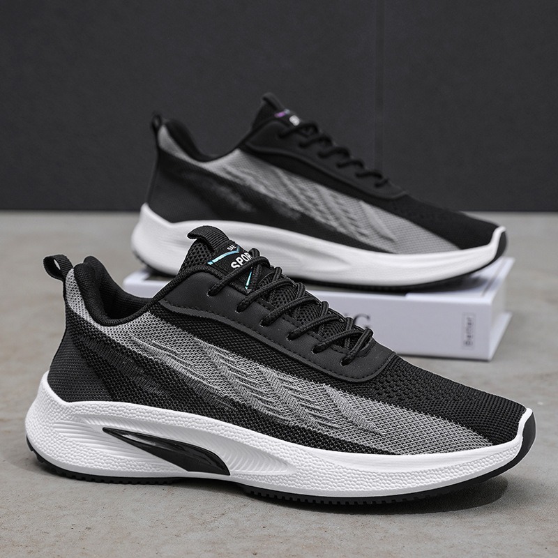 designer running shoes man bre - Knit Fabric Lace Up Sneakers 评论和价格